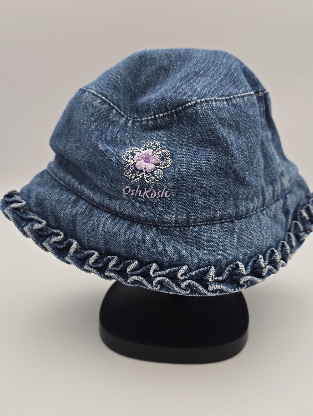 OshKosh Blue Denim Cotton Bucket Sun Hat 12-24 Months